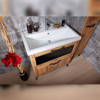 Тумба под раковину Бриклаер Лофт 4627125413391 60 см метрополитен грей